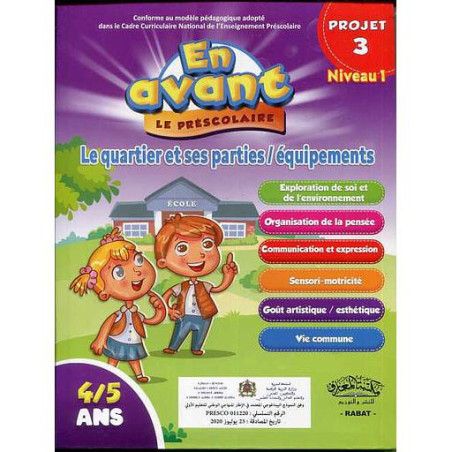 En avant le préscolaire MS 4-5 ans projet 3, Niveau 1 : Le quartier est ses parties/équipements