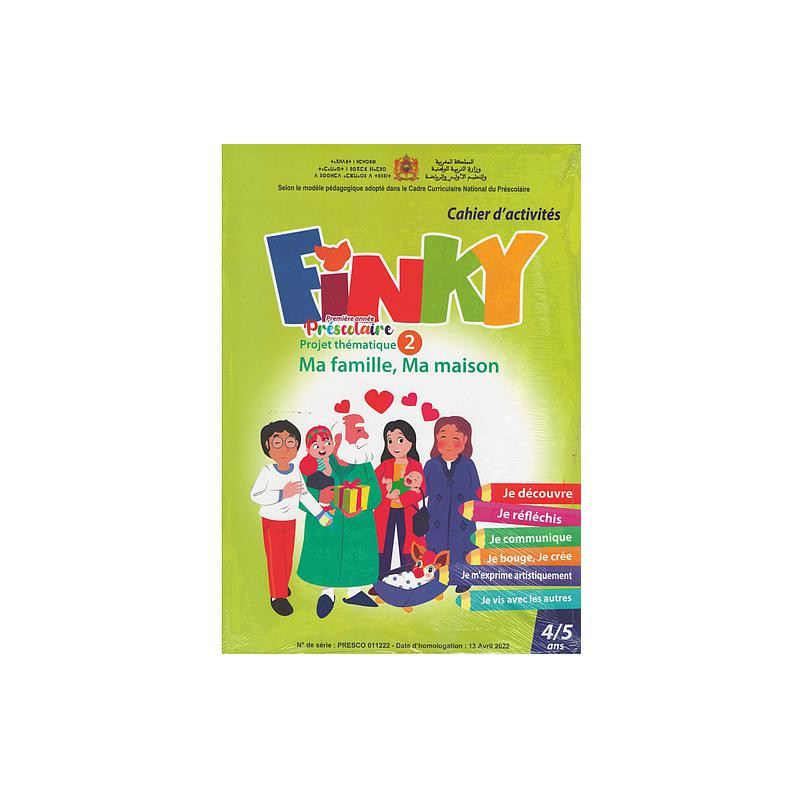 Finky première année préscolaire projet thématique 2 ma famille, ma maison 4/5