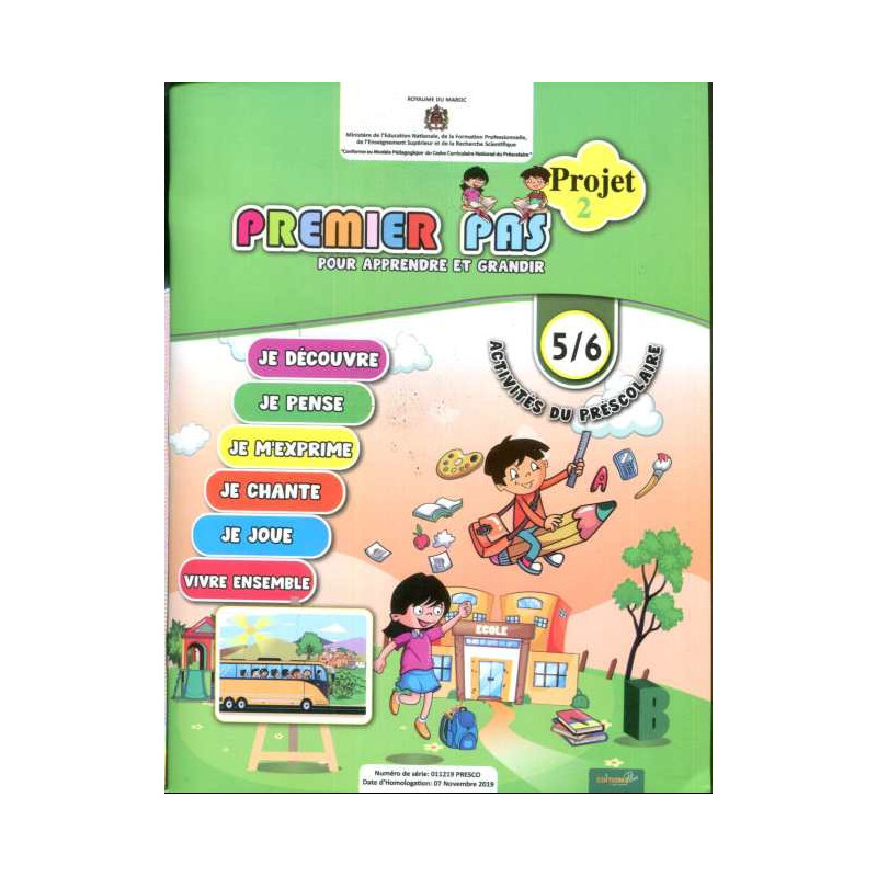Premier pas pour apprendre et grandir GS 5/6 ans : Projet 2