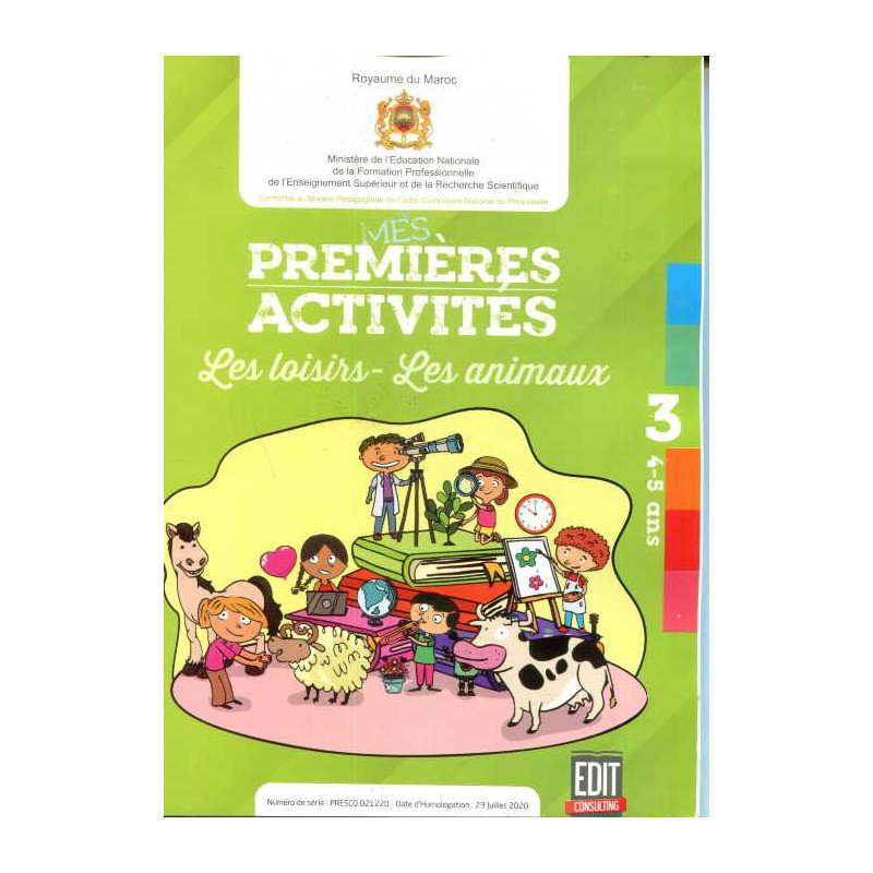 Projet 3 Mes Premières Activités 4/5 Les loisirs Les animaux