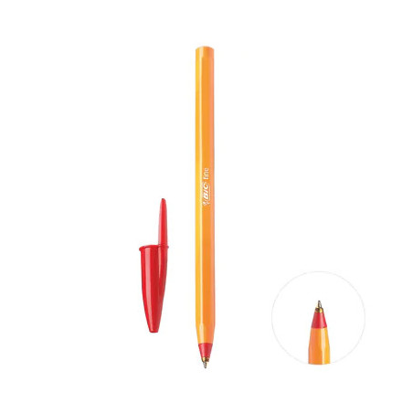 Stylo bic orange Fine Rouge