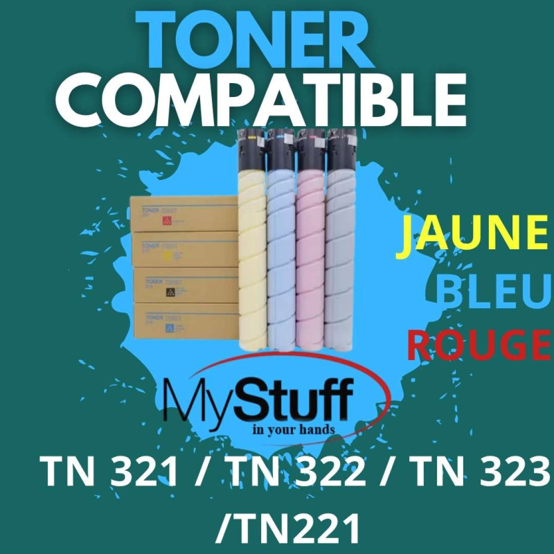 خراطيش حبر ملونة متوافقة TN321 – TN221 لطابعات Konica Minolta