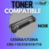 Toner Compatible CE505A CF280A CRG119 Noir pour HP et Canon | mystuff.ma