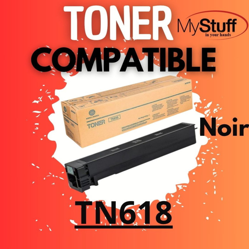 Toner Revalorisé TN-618 A0TM152 Noir – Konica Minolta Bizhub 452 552 652