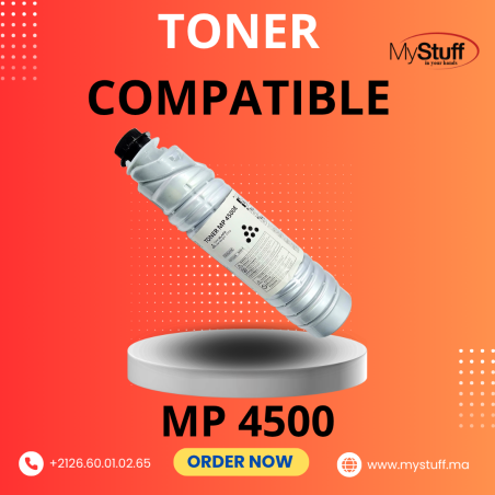 Toner Compatible MP 4500 Noir-630g – Pour imprimantes Ricoh