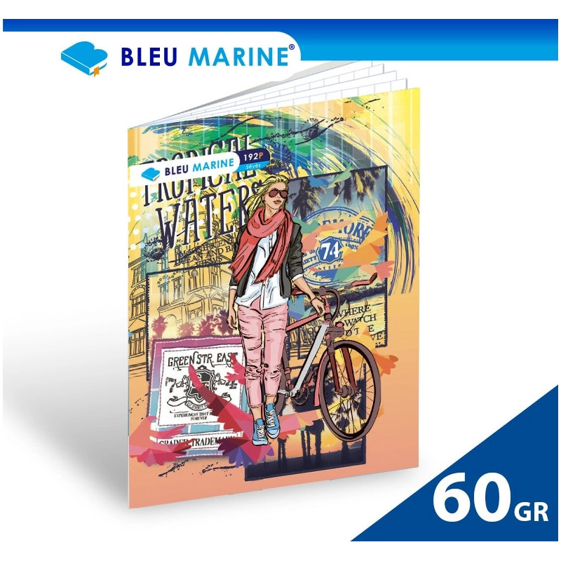 دفتر Bleu Marine – 192 صفحة – A5 – مربعات 10x10 – المرجع 7120