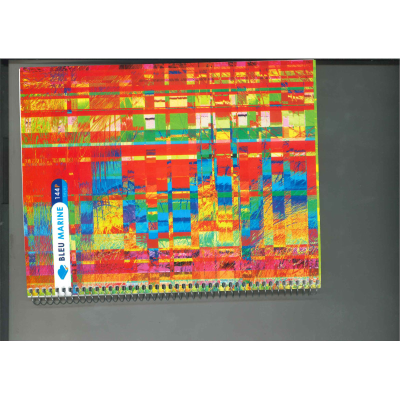 دفتر لولبي A5 – 144 صفحة – مربعات 10×10 – أزرق داكن – المرجع 7132