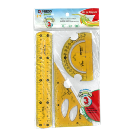 طقم أدوات هندسية مرن Express XJ-5743 – أدوات رسم غير قابلة للكسر