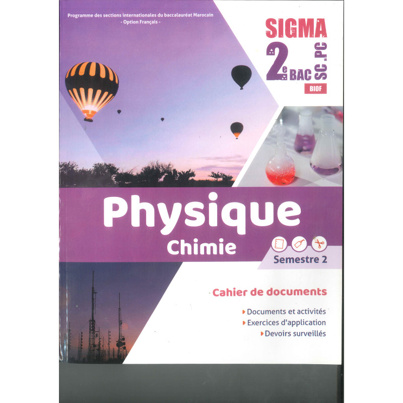 Sigma physice chimie cahier documents 2BACsem 2 Apostrophe