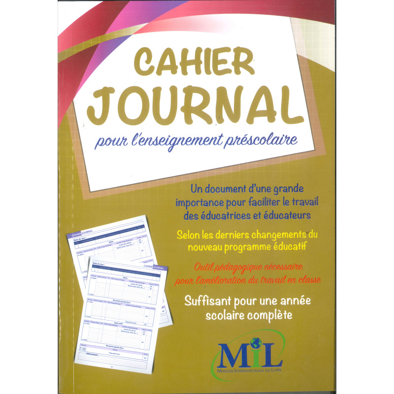 CAHIER JOURNAL pour l'enseignement préscolaire Mil