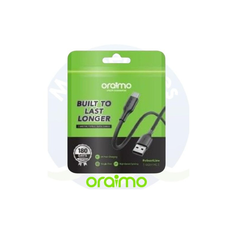 Câble Oraimo USB vers Type-C OCD-114C – Charge Rapide