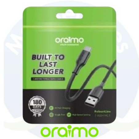 Câble Oraimo USB vers Type-C OCD-114C – Charge Rapide