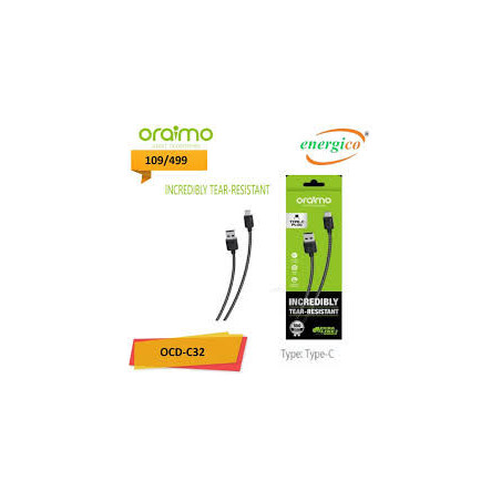 Câble Oraimo OCD-C32 USB vers Type-C – Charge Rapide 3A