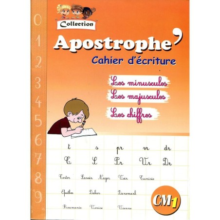 Apostrophe Cahier d'écriture CM1