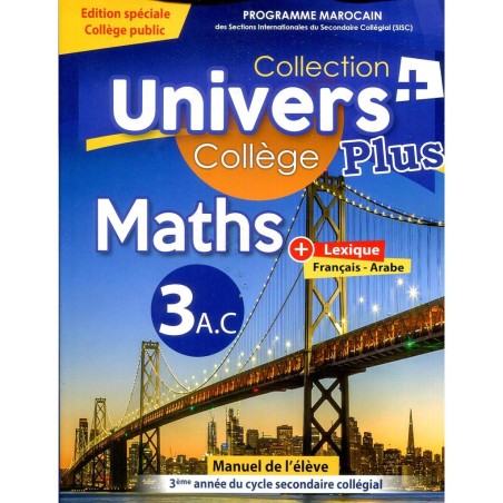 Univers plus maths 3 AC