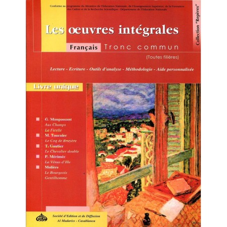 Les œuvres intégrales TC Français Tronc Commun - Collection Repères